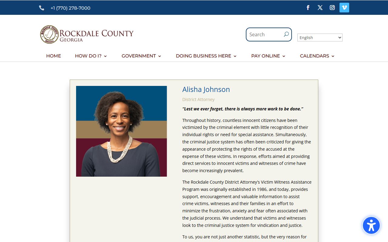 Rockdale County court dockets District Attorney page