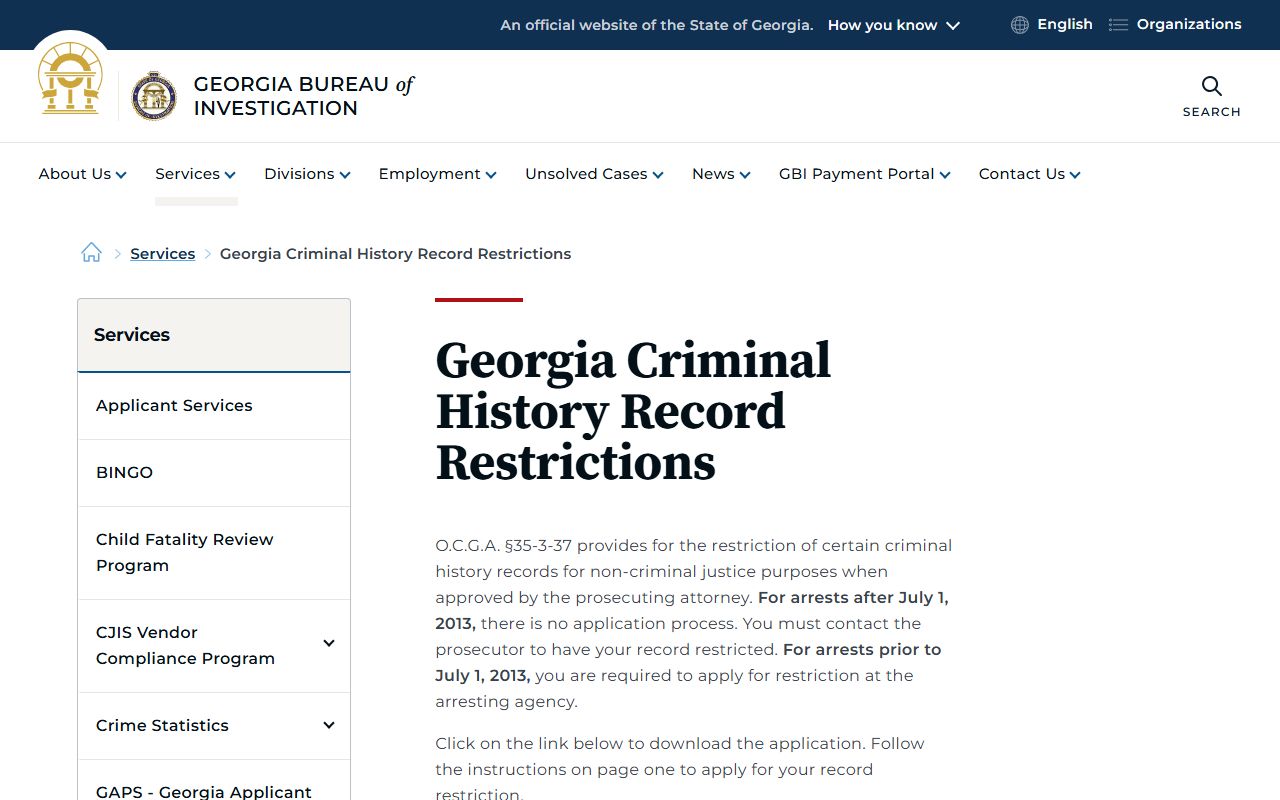 Rockdale County criminal court records Georgia record restriction guidance