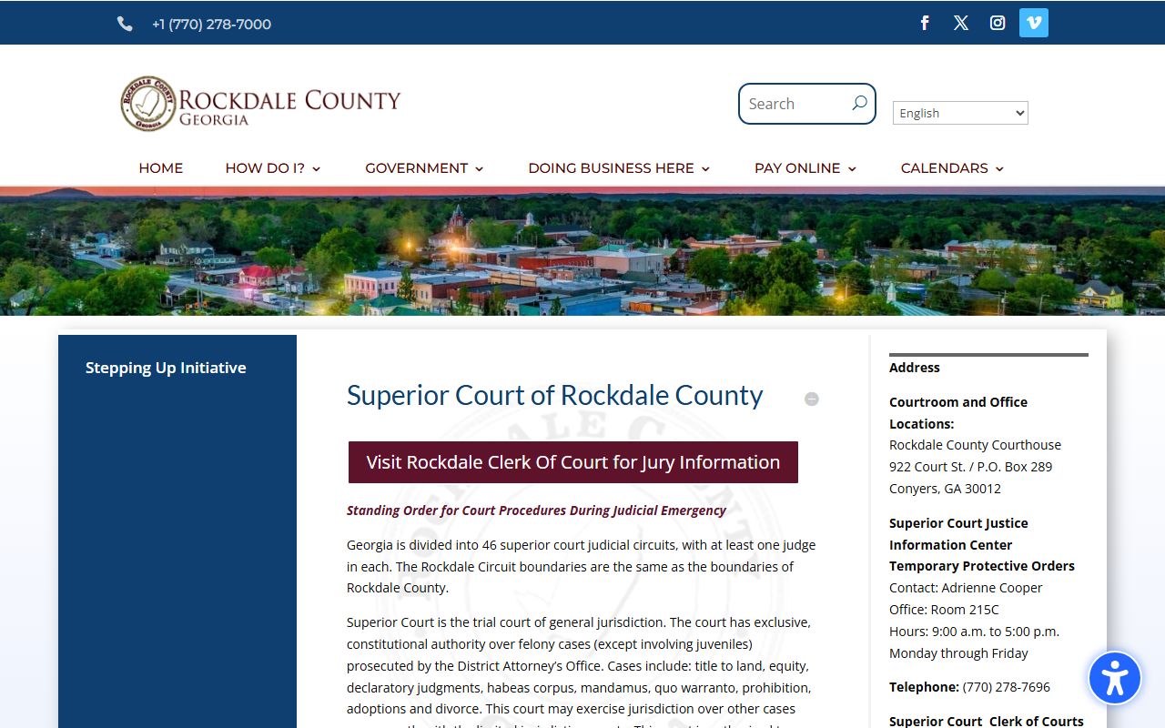Rockdale County Superior Court records courthouse information