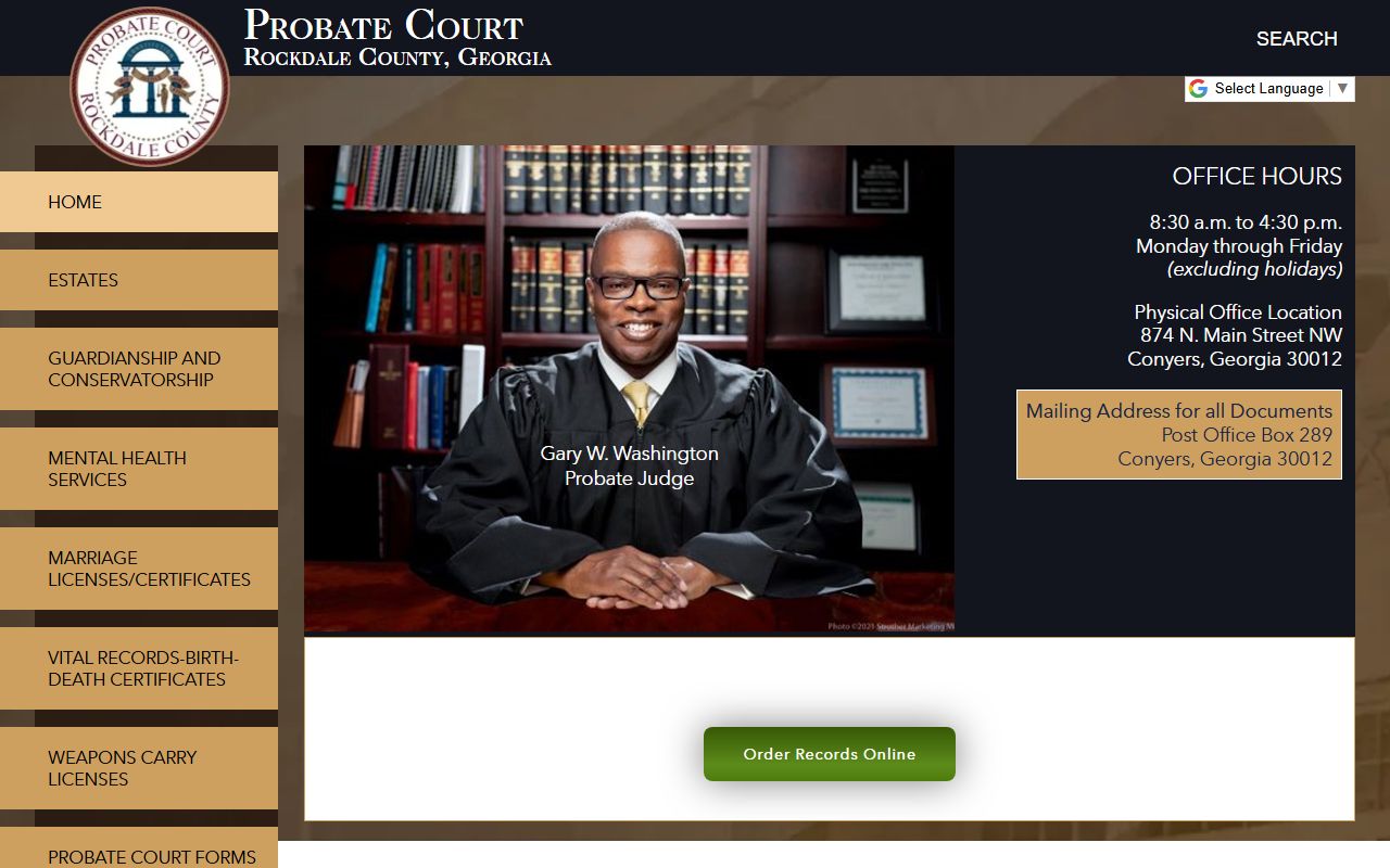 Rockdale County probate records Probate Court home page