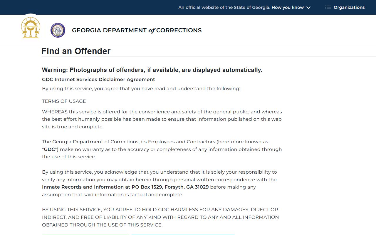 Rockdale County inmate search GDC offender query