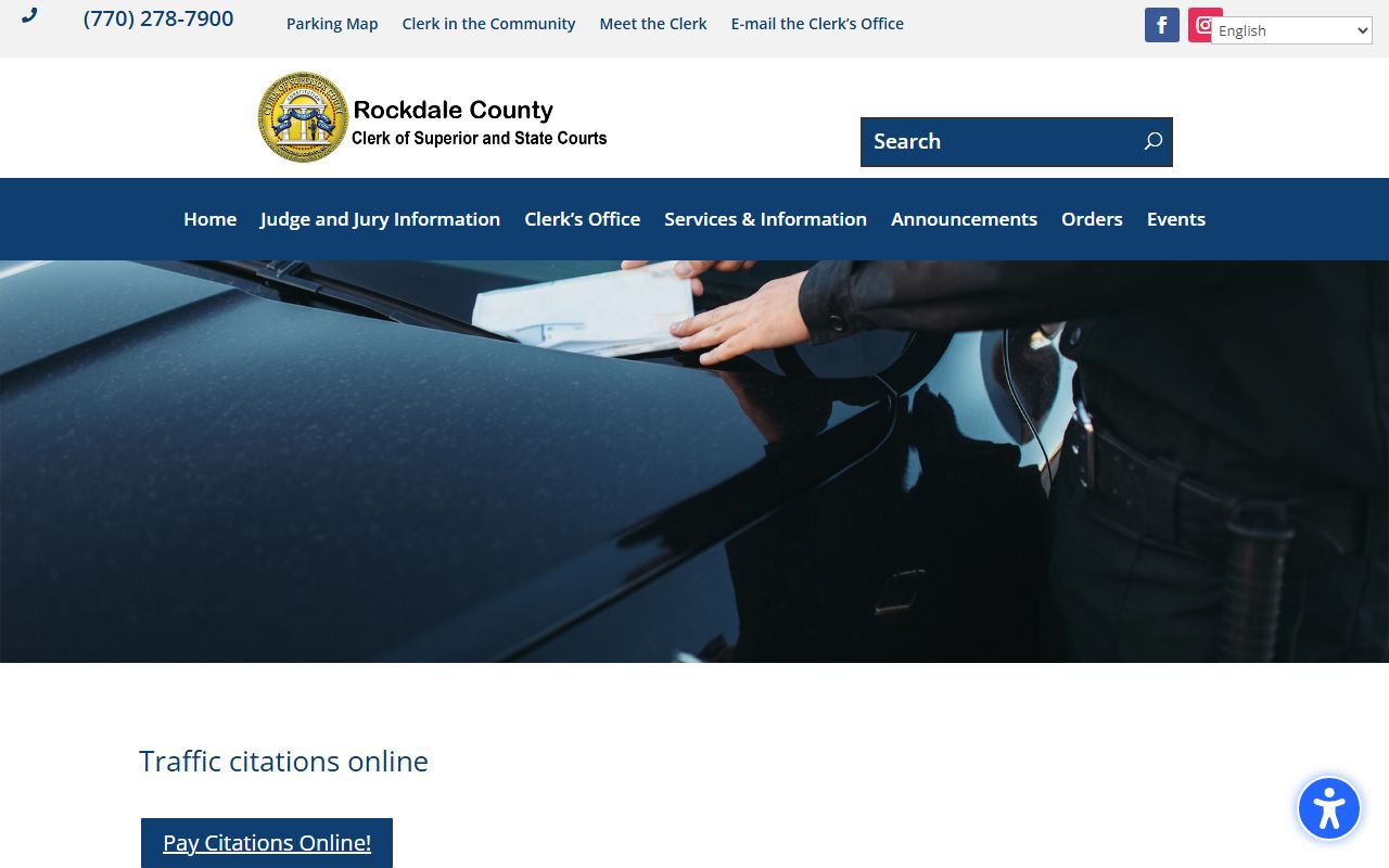 Rockdale County traffic court records clerk traffic citations page