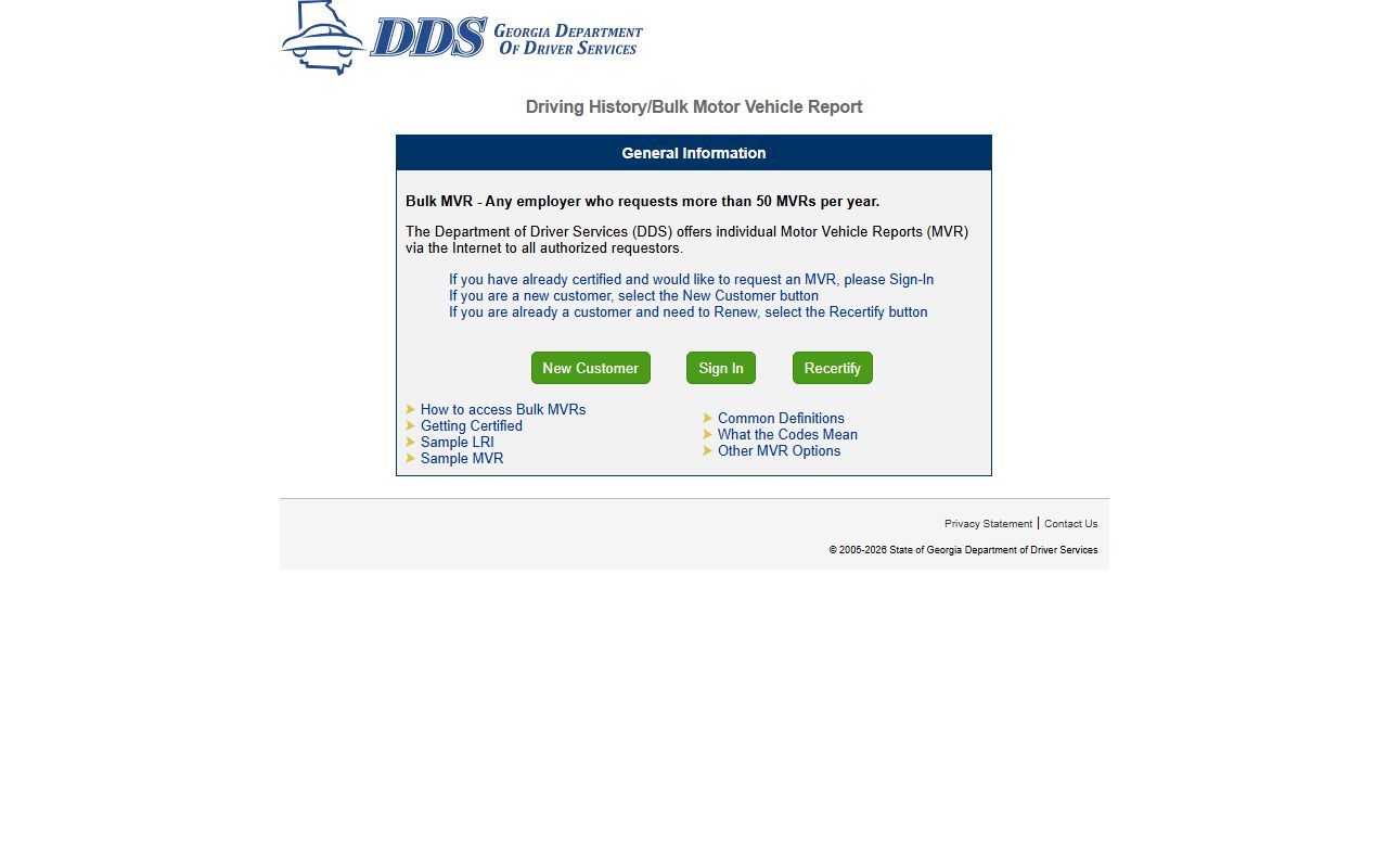 Rockdale County traffic court records Georgia DDS online MVR portal