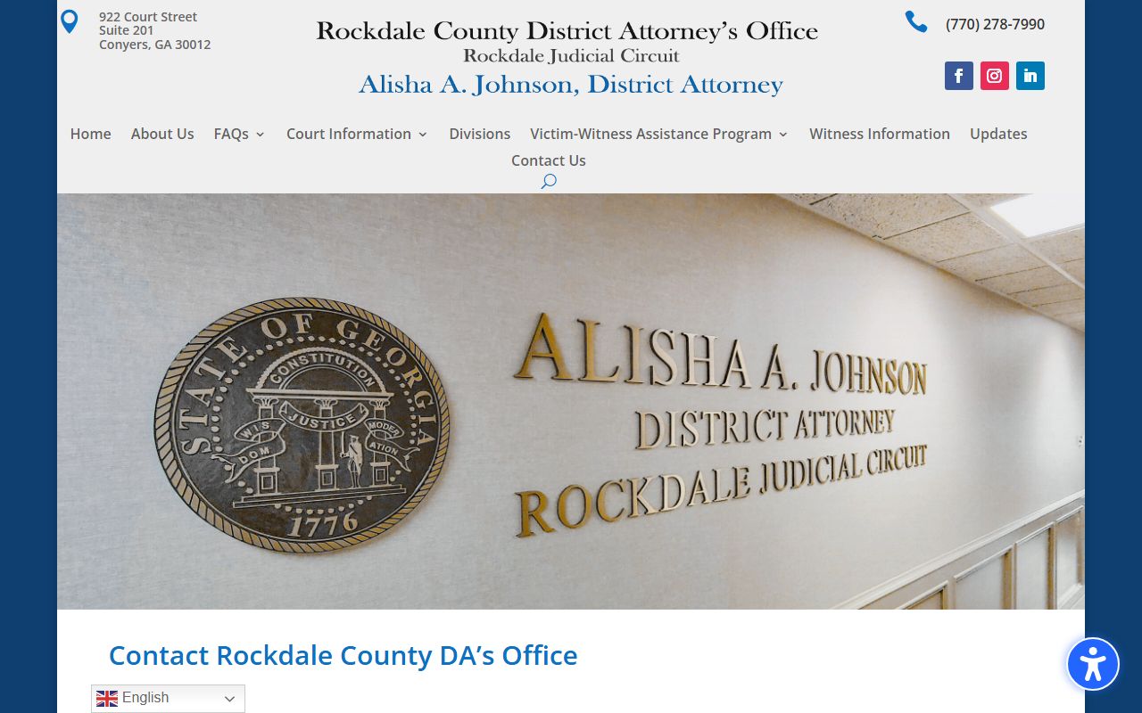 Rockdale County warrant search District Attorney contact for bench warrants